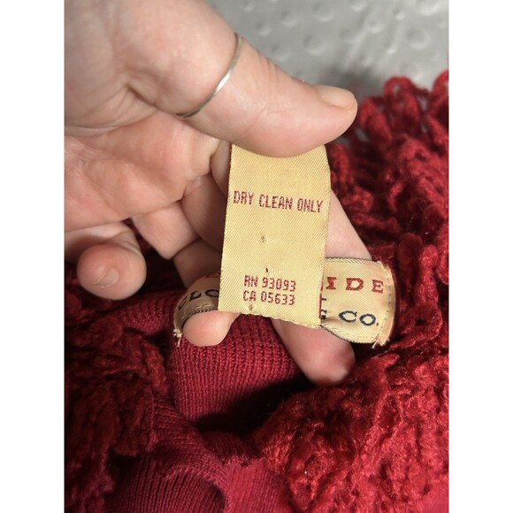 Telluride Clothing Co Red Mock Neck Fairy Cardigan Hipster Y2K  Cottagecore - Picture 8 of 10